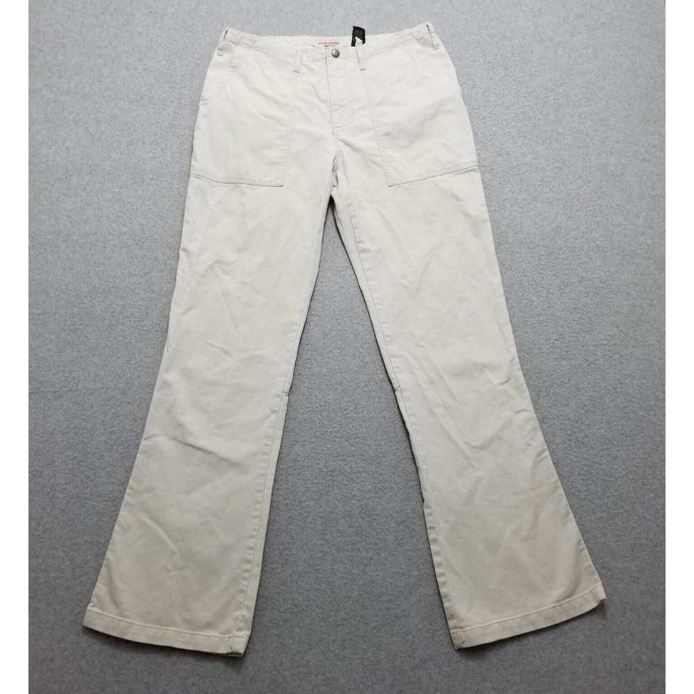 Abercrombie & Fitch Military Pants Womens 8 Ivory Pockets‎ Boot Cut 32x32